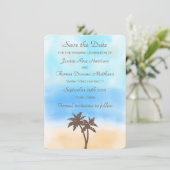Het Waterverf Beach Wedding Collectie Save The Date (Staand voorkant)