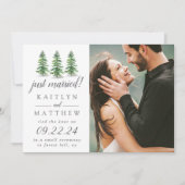 Het Waterverf Pine Tree Forest Wedding Collectie Aankondiging (Voorkant)