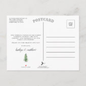 Het Waterverf Pine Tree Forest Wedding Collectie Aankondigingskaart (Achterkant)