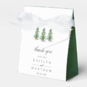 Het Waterverf Pine Tree Forest Wedding Collectie Bedankdoosjes (Voorkant Zijde)
