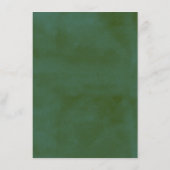 Het Waterverf Pine Tree Forest Wedding Collectie Menu (Achterkant)