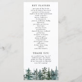 Het Waterverf Pine Tree Forest Wedding Collectie Programma (Achterkant)