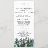 Het Waterverf Pine Tree Forest Wedding Collectie Programma (Voorkant)
