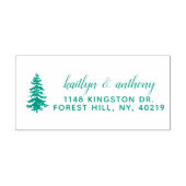 Het Waterverf Pine Tree Forest Wedding Collectie Zelfinktende Stempel (Design)