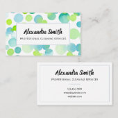 Het Waterverf van de Diensten van het schoonmaken  Visitekaartje (Voorkant / Achterkant)