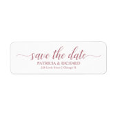 Het weduwschap van de kalligrafie bewaart het adre etiket (Voorkant)