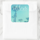 Het weekeinde vieren vierkante sticker (Tas)