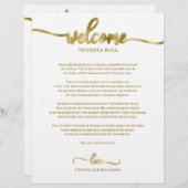 Het Weekend van de bruiloft Welkome Reisroute Eenv (Voorkant / Achterkant)