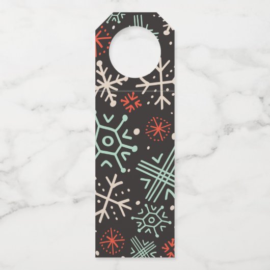 Het weer buiten is Frightful Christmas Bottle Labe Flessenhanger (Achterkant)