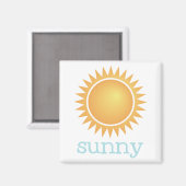 Het weer in de koelkast - SUNNY Magneet (Voorkant / Achterkant)