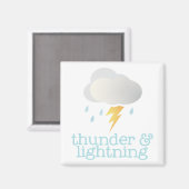 Het weer in de koelkast - THUNDER Magneet (Voorkant / Achterkant)
