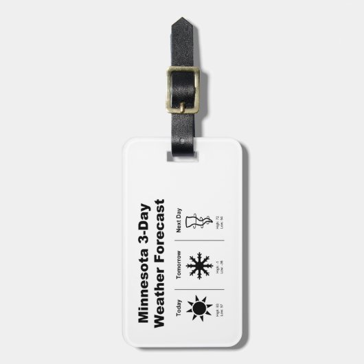 Het weer in Minnesota Bagagelabel (Voorkant verticaal)