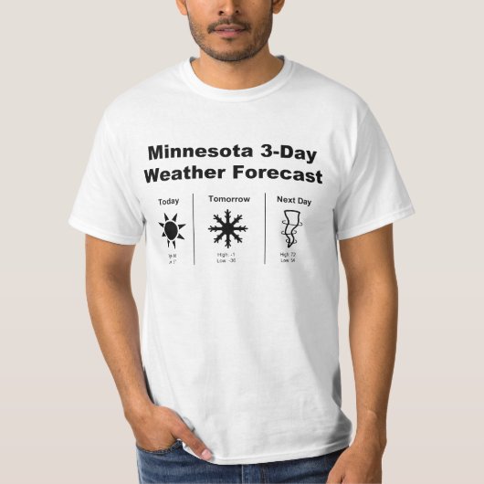 Het weer in Minnesota T-shirt (Voorkant)