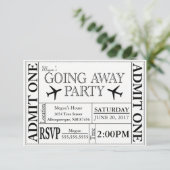 Het weggaan van de Uitnodiging van het Ticket van (Staand voorkant)