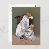 Het weggooien van de SpeelgoedVintage Briefkaart (Voorkant / Achterkant)