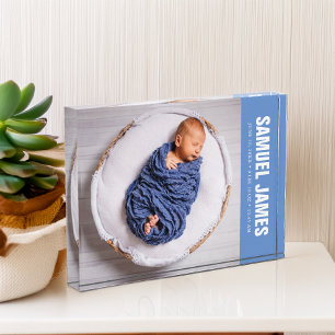 Het welkom Blauw van het Baby Fotoblokken