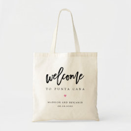 Het Welkome EDITABLE KLOR van het huwelijk borreld Tote Bag