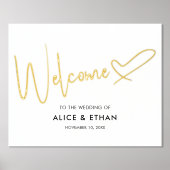 Het welkome Hart van het Manuscript van de Handtek Folie Afdrukken (Voorkant)