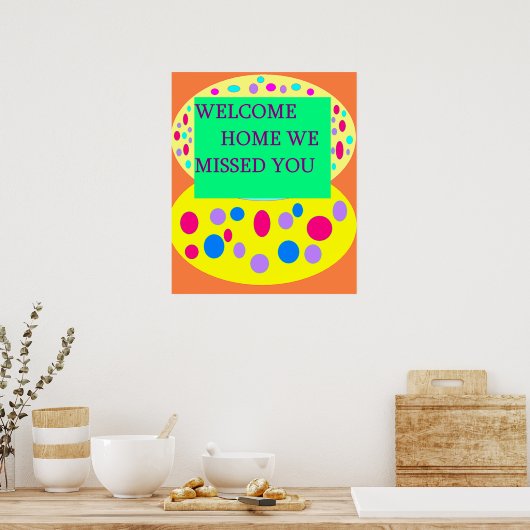 Het welkome poster van het huis als homoming groet (Keuken)