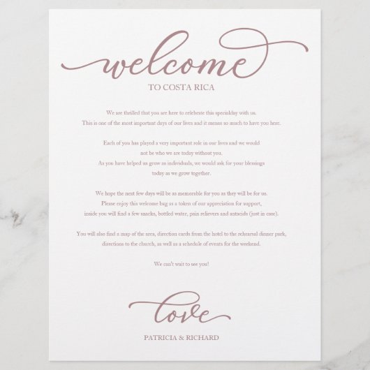 Het Welkomstboek van het Weekend van de bruiloft C (Voorkant)