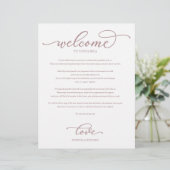 Het Welkomstboek van het Weekend van de bruiloft C (Staand voorkant)