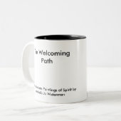 Het welkomstpad tweekleurige koffiemok (Voorkant links)