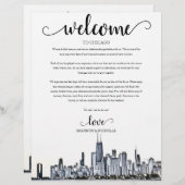 Het Welkomstreisroute van Chicago Wedding Weekend (Voorkant / Achterkant)