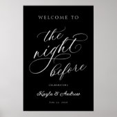 Het welkomstteken 's nachts voor het huwelijk poster (Voorkant)