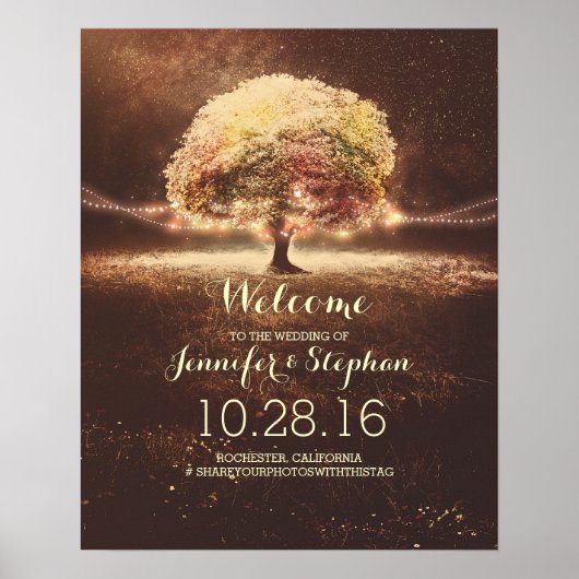 Het Welkomstteken van de Boom van de Lichten van h Poster (Voorkant)