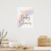 Het Welkomstteken van het Baby shower van de Regen Poster (Keuken)