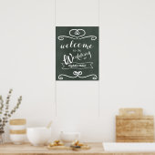 Het Welkomstteken van het creëer Eigen Weddenschap Poster (Keuken)