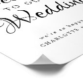 Het Welkomstteken van het huwelijk met Paarse en R Poster (Hoek)