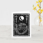 Het Wenskaart Crow Kaart (Gele Bloem)