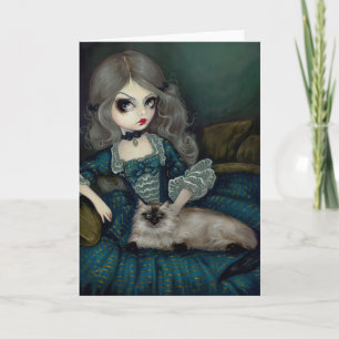 Het Wenskaart "Princess with a Himalayan Cat" Kaart