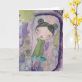 Het wenskaart stemt in met al uw gedachten kaart (Gele Bloem)