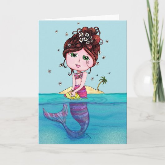Het Wenskaart van Andrea Mermaid Kaart (Voorkant)