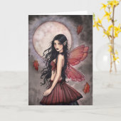 Het Wenskaart van Autumn Fairy Kaart (Gele Bloem)