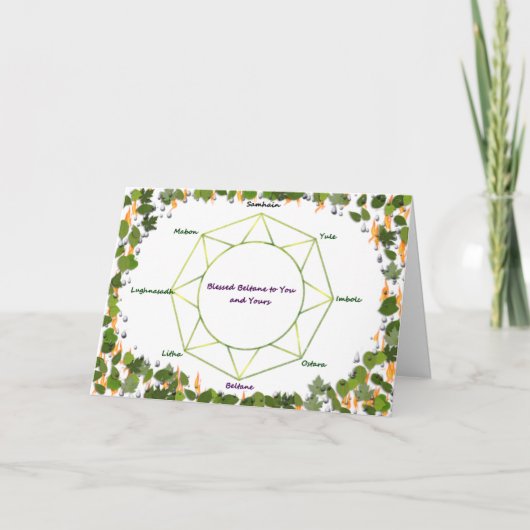 Het Wenskaart van Beltane Kaart (Voorkant)