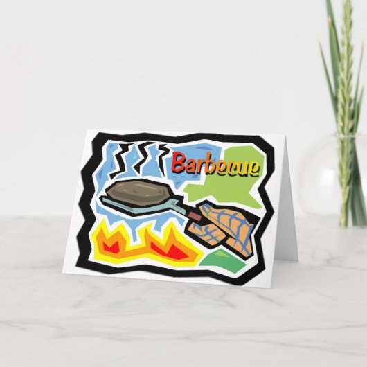 Het Wenskaart van de barbecue Kaart (Voorkant)