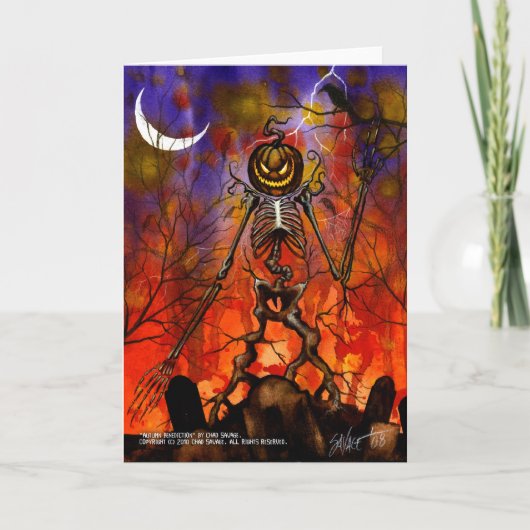 Het Wenskaart van de Benedictie van de herfst Kaart (Voorkant)