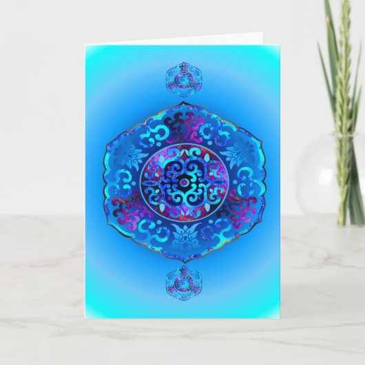 Het Wenskaart van de Blauw van Kona Kaart (Voorkant)