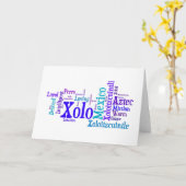 Het Wenskaart van de Blauw van Xolo Kaart (Gele Bloem)