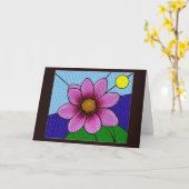 Het Wenskaart van de Bloem van het mozaïek Kaart (Gele Bloem)