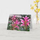 Het Wenskaart van de bromelia Kaart (Gele Bloem)