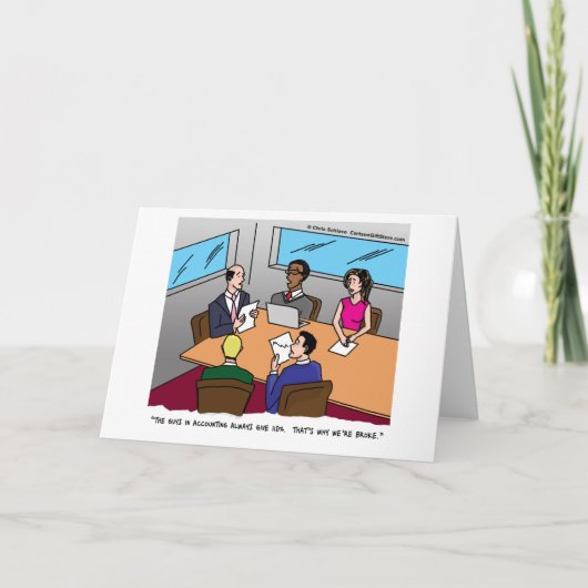 Het Wenskaart van de Cartoon van de boekhouding Kaart (Voorkant)