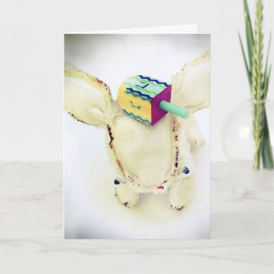 Het Wenskaart van de Chanoeka met Aldo en een Feestdagen Kaart