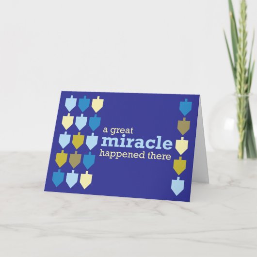 Het wenskaart van de Chanoeka van de familie Feestdagen Kaart (Voorkant)