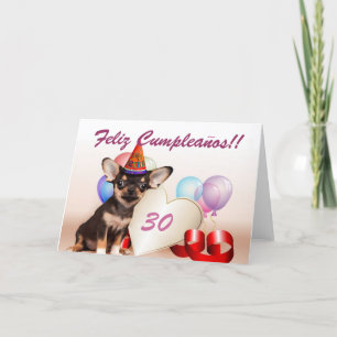 Het wenskaart van de chihuahuahond van Cumpleaños Kaart