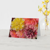 Het Wenskaart van de dahlia Kaart (Gele Bloem)