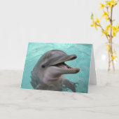 Het Wenskaart van de dolfijn Kaart (Gele Bloem)